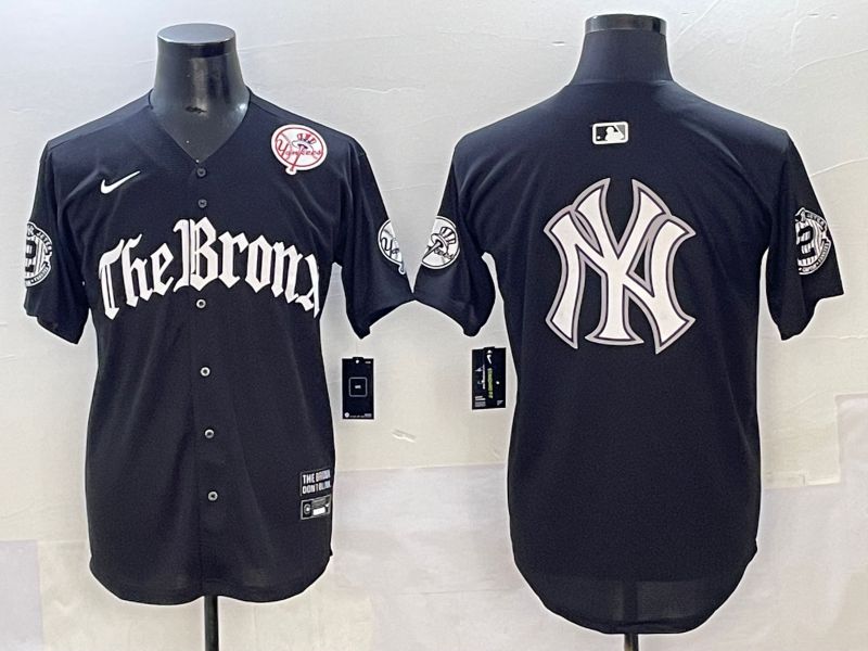 Men 2025 New York Yankees Blank Black Five generations Joint Name Nike MLB Jersey style 22->new york yankees->MLB Jersey